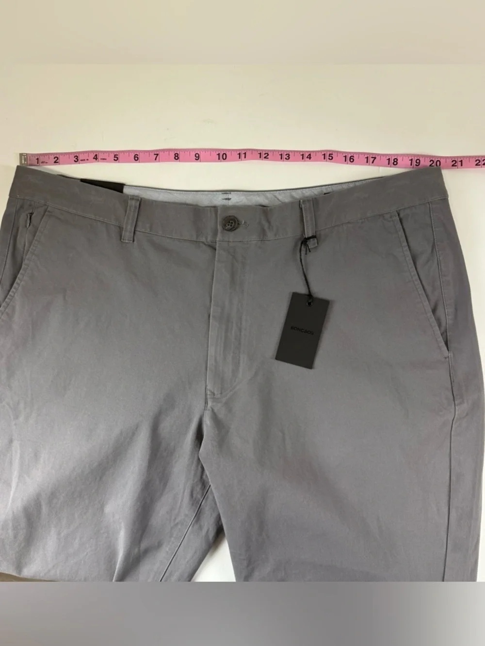 Bonobos Chino Pants Mens 40x32 Gray Slim Cotton Blend NWT